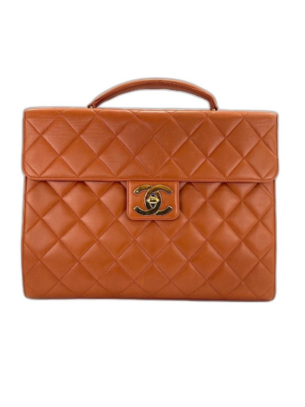 Chanel Handbag Quilted Orange
